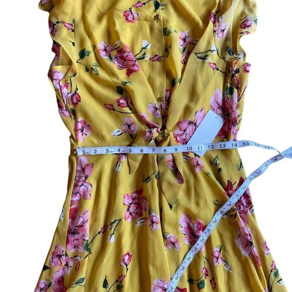 JULIA JORDAN Midi Tie Waist Shirt Dress Size 12 - Picture 3 of 11